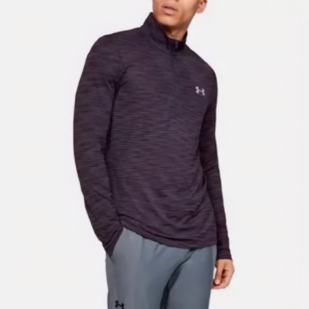 Men's Under Armour UA Tech 1/2 Zip Long Sleeve T-Shirt Top. Dark Maroon. Small.